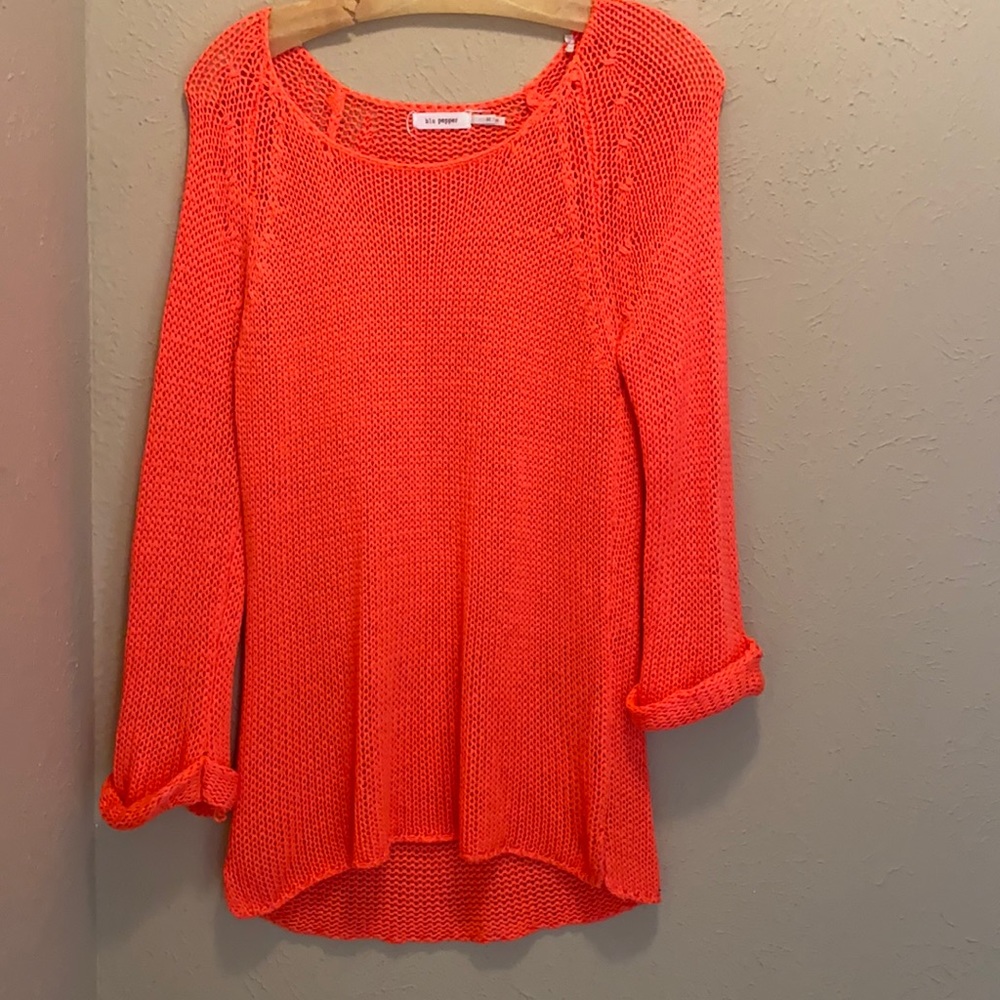 Coral color sweater